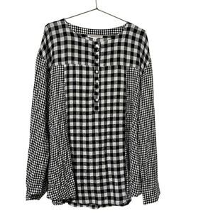 Jane & Delancey Gingham Checked Top Size XL Retro‎ 50S Style Cottagecore NWT